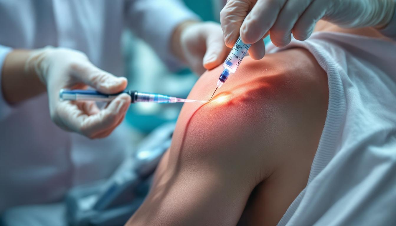 PRP injection procedure for frozen shoulder under ultrasound guidance