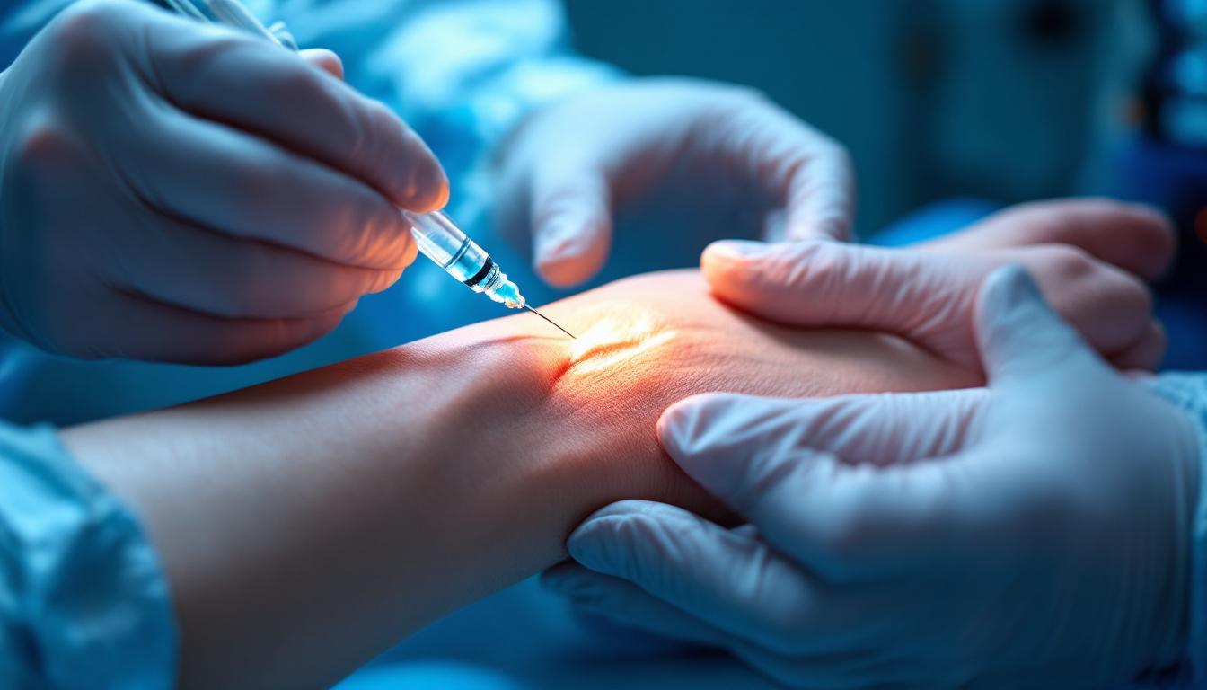 PRP injection into wrist joint under ultrasound guidance