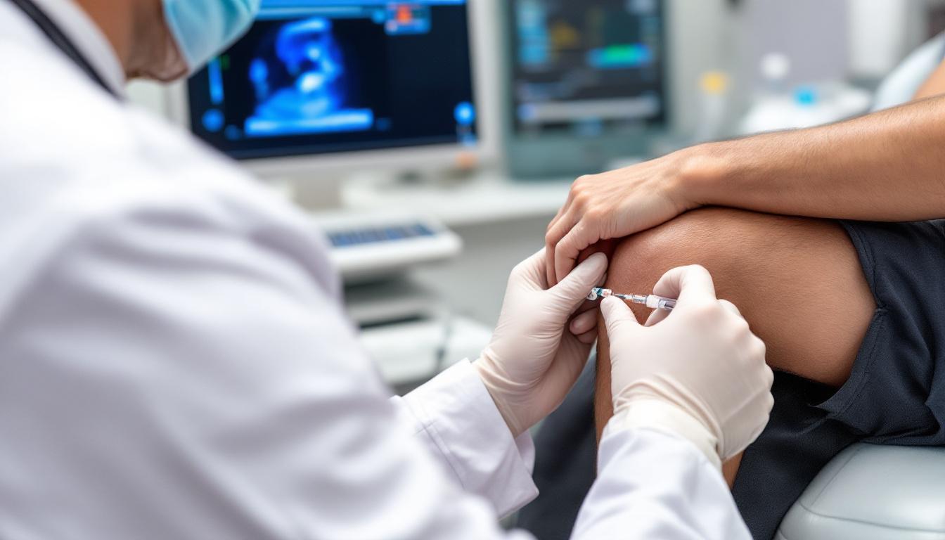 PRP injection procedure for knee treatment