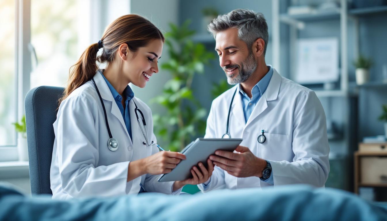 Patient preparing for PRP injection consultation