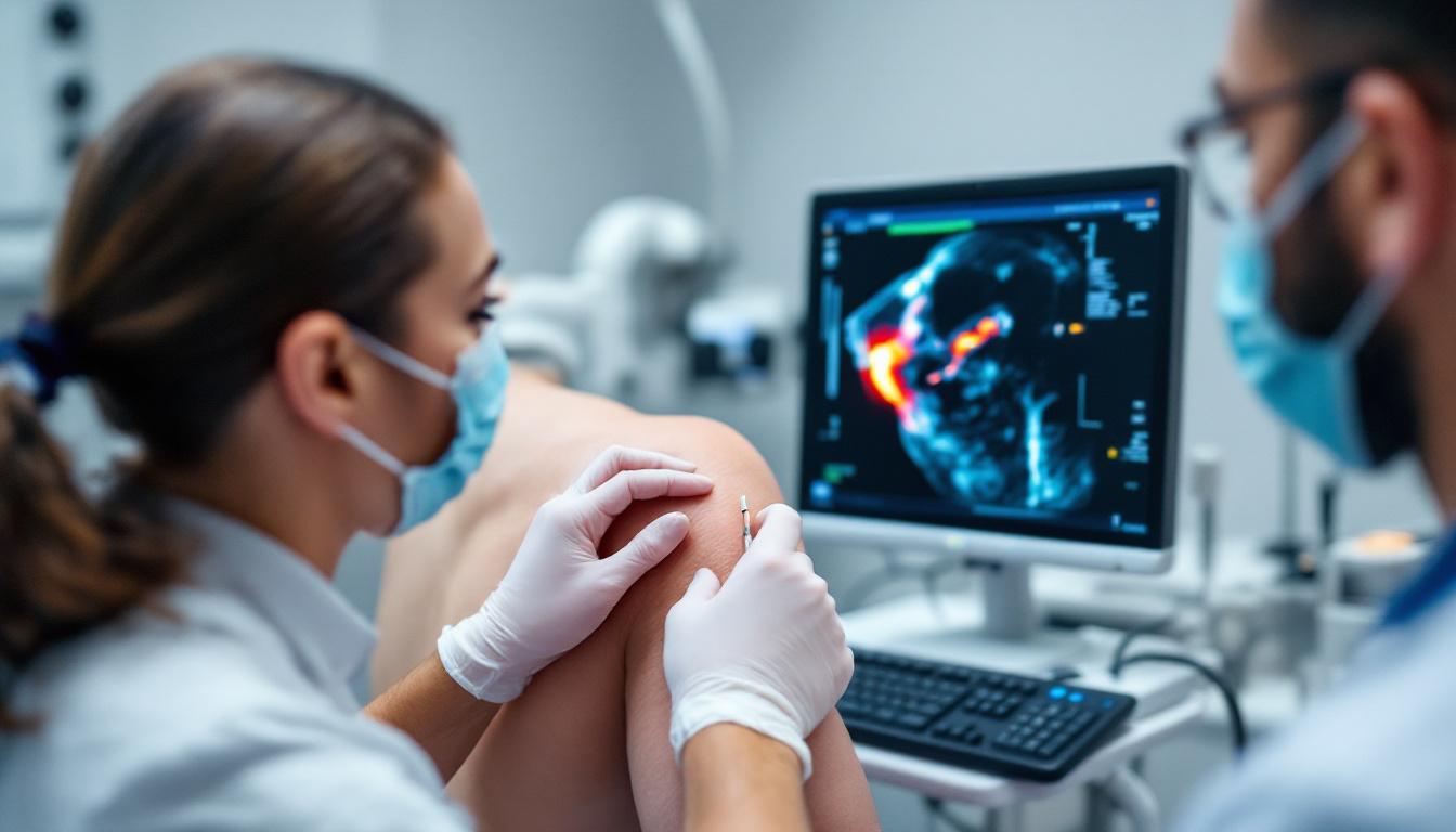 Ultrasound-guided PRP injection into the rotator cuff tendon