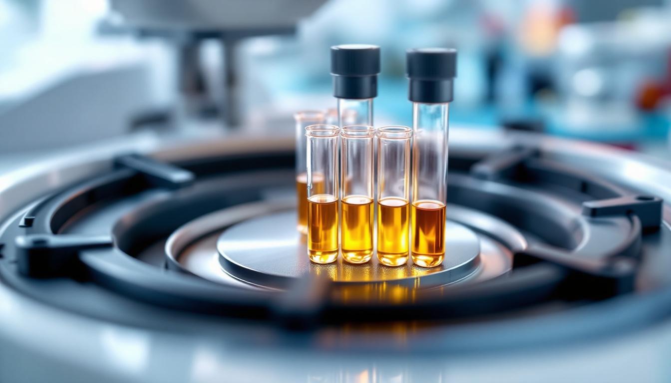 PRP preparation process: centrifugation and platelet concentration