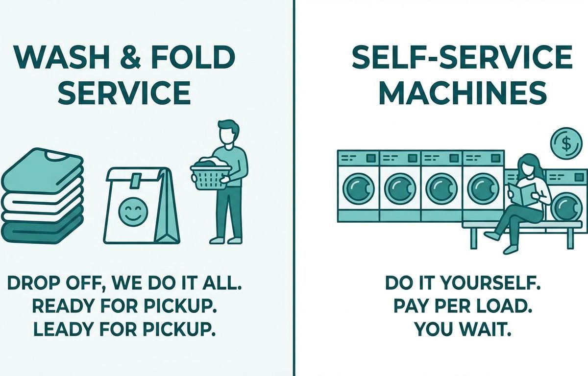 Wash and Fold vs. Self-Service Laundromat: Which Is Right for You?